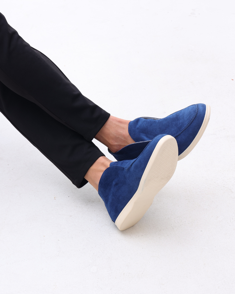 Gaitcraft - Chaussures hautes en daim véritable - Bleu Marine