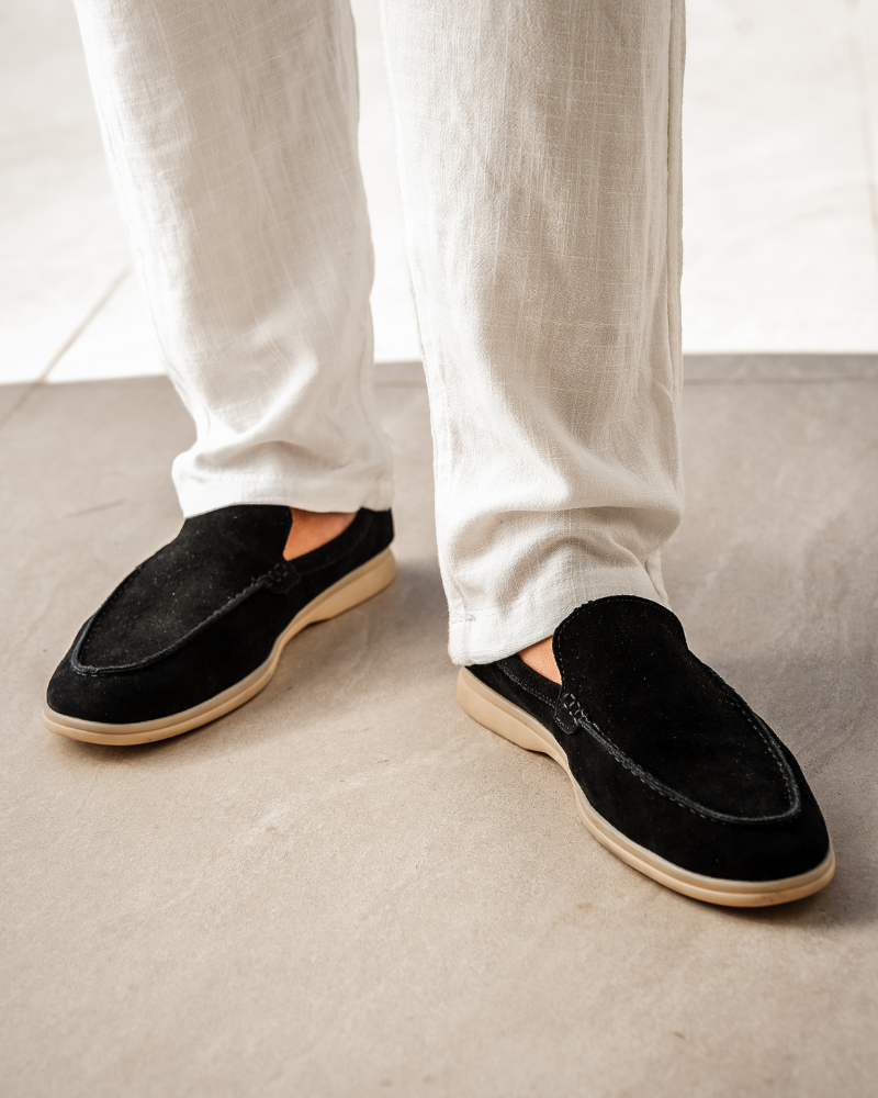 Gaitcraft - Premium Loafer en Daim – Noir