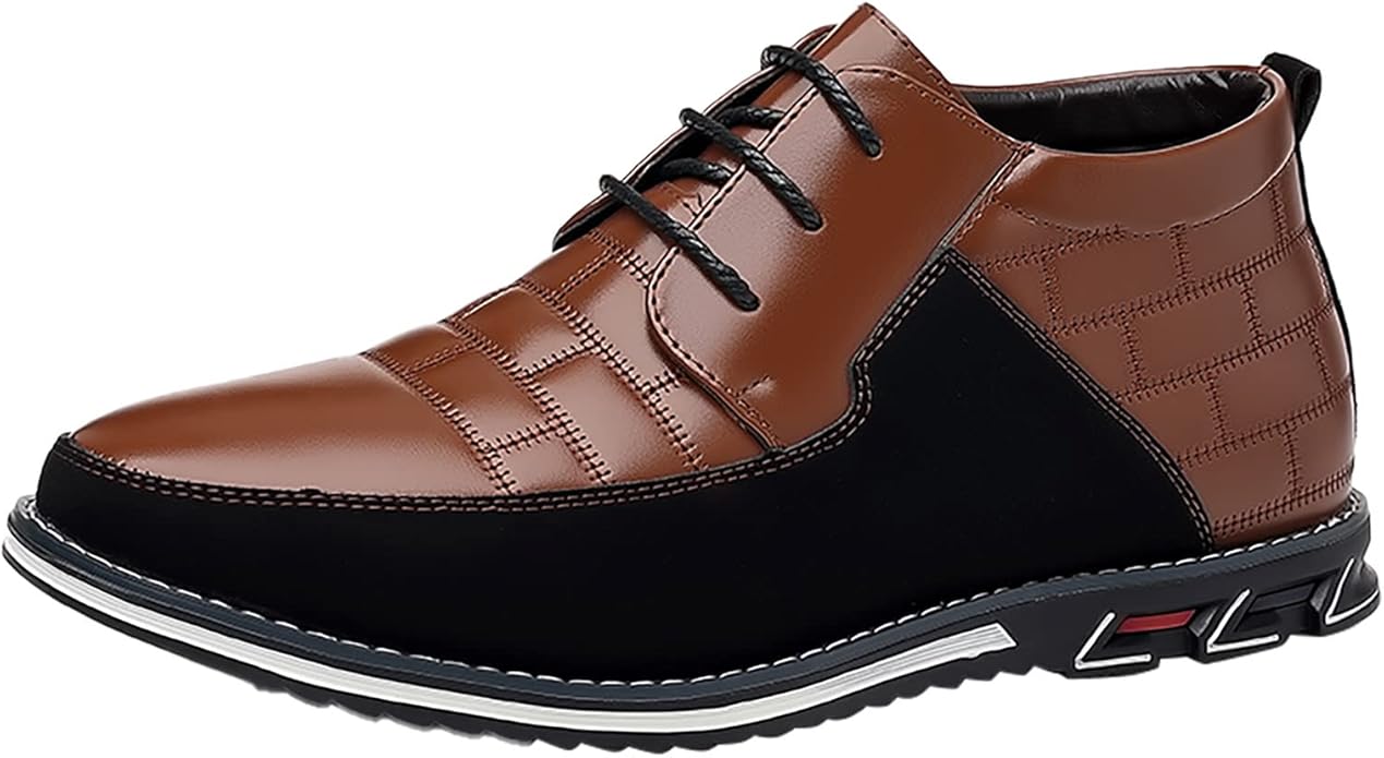 Gaitcraft - Oxford Derby baskets montantes en cuir véritable – Marron
