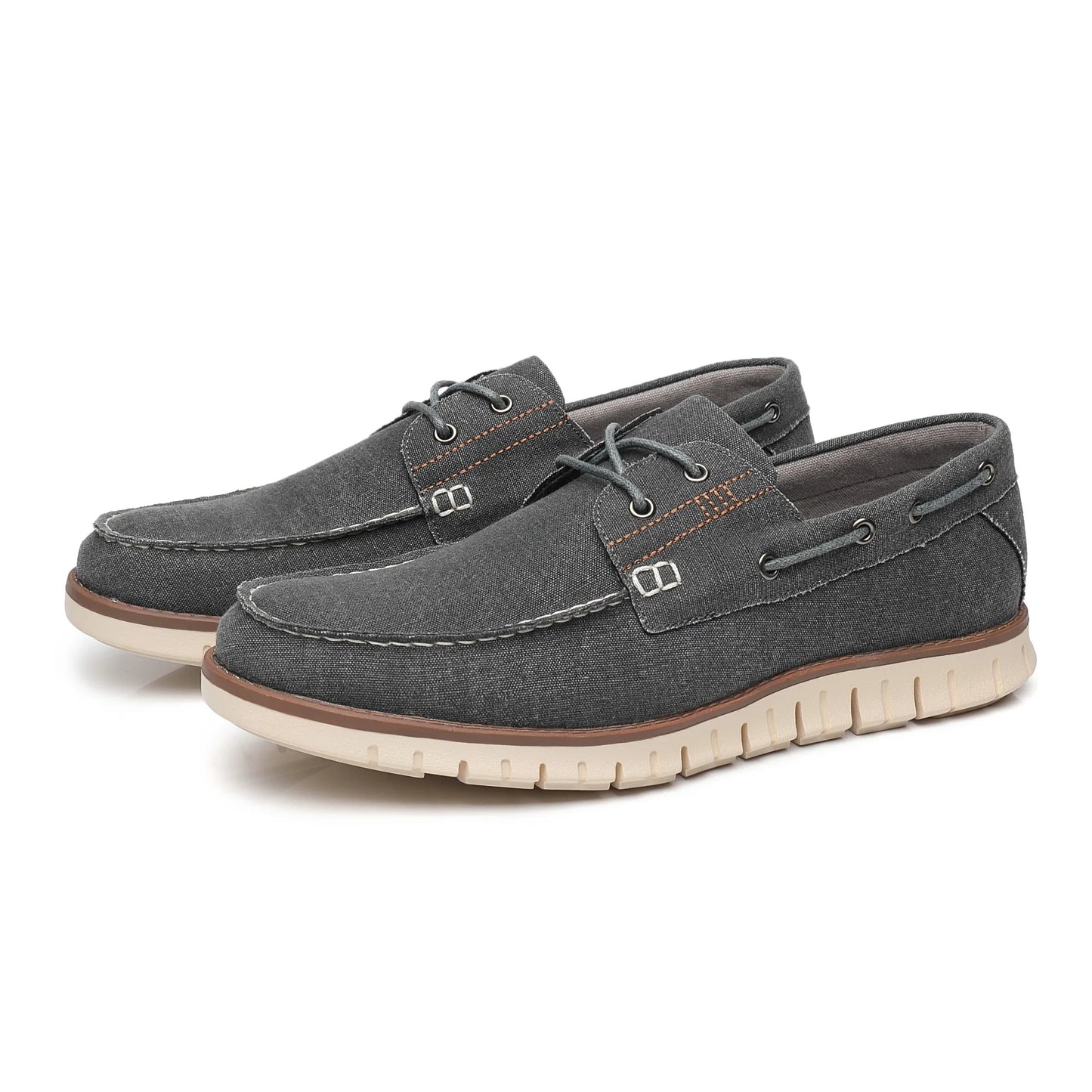 Gaitcraft - Mocassin en Cuir Véritable – Gris foncé