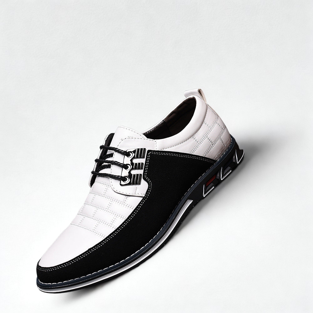 Gaitcraft – Chaussures Oxford Derby en cuir véritable – Blanc