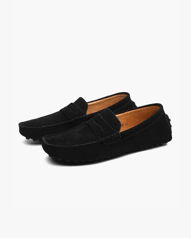 Gaitcraft - Driver Loafers en daim - Noir
