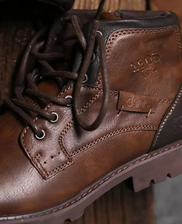 Gaitcraft - Old Town Bottes en cuir véritable – Marron