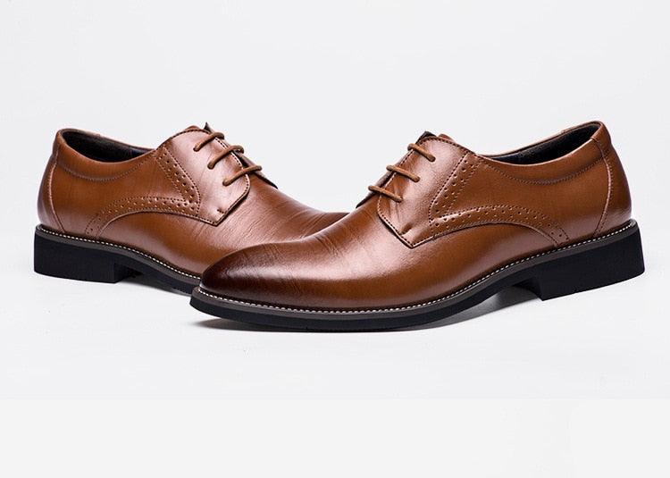 Gaitcraft - Wingtip Classiques Chaussures habillées en cuir véritable – Marron