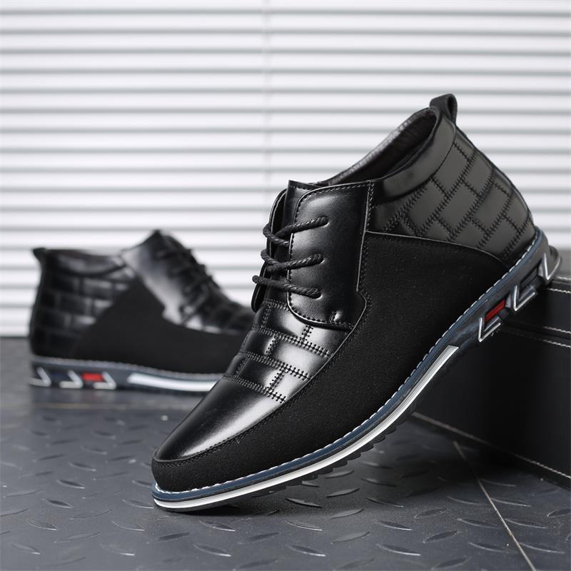 Gaitcraft - Oxford Derby baskets montantes en cuir véritable - Noir