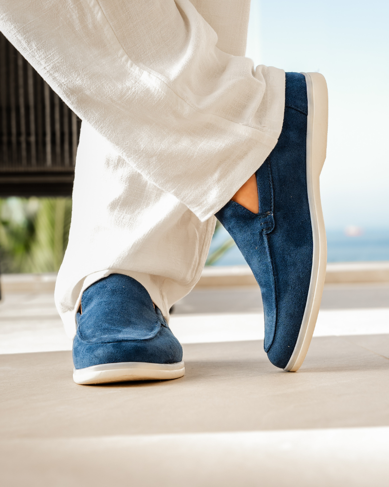Gaitcraft - Mocassin en Daim – Bleu Marine