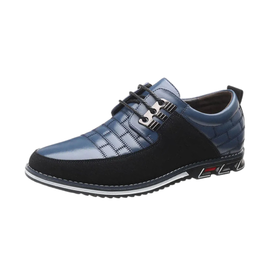 Gaitcraft - Oxford Derby Stripe en cuir – Bleu