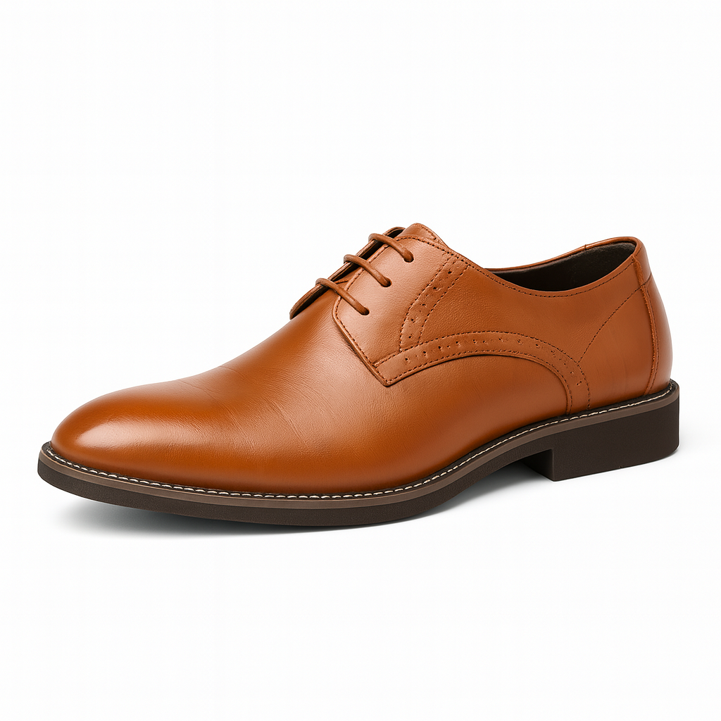 Gaitcraft - Wingtip Dress chaussures habillées en cuir véritable – Beige