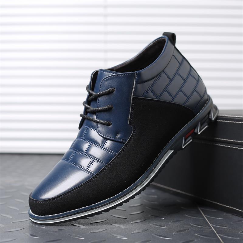 Gaitcraft - Oxford Derby baskets montantes en cuir véritable - Bleu