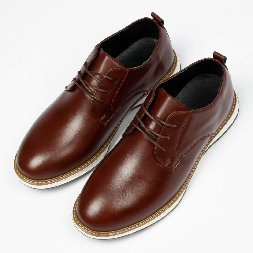 Gaitcraft - Grandeur Dress chaussures habillées en cuir véritable – Marron