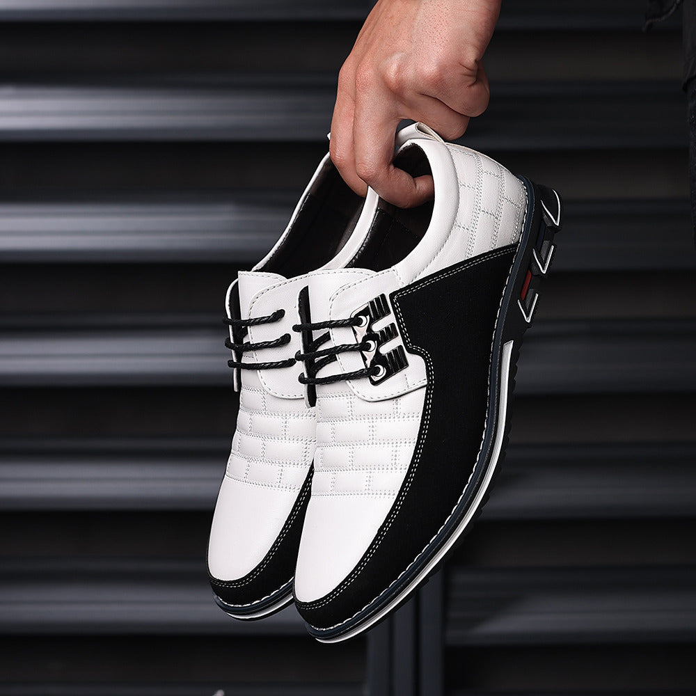 Gaitcraft – Chaussures Oxford Derby en cuir véritable – Blanc