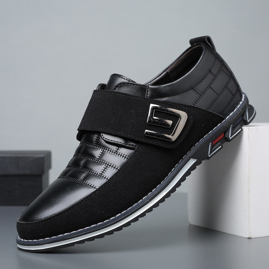 Gaitcraft - Oxford à scratch en cuir - Noir