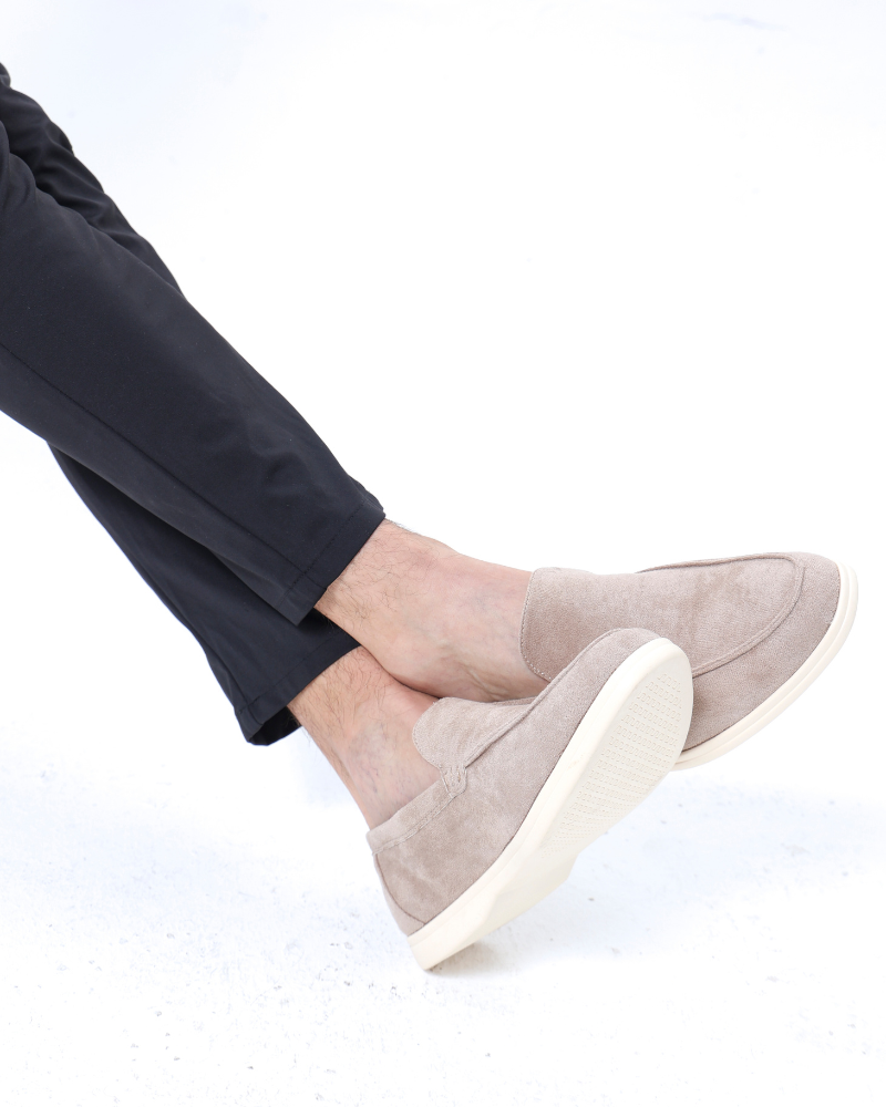 Gaitcraft - Suede Chaussures en daim véritable – Gris clair