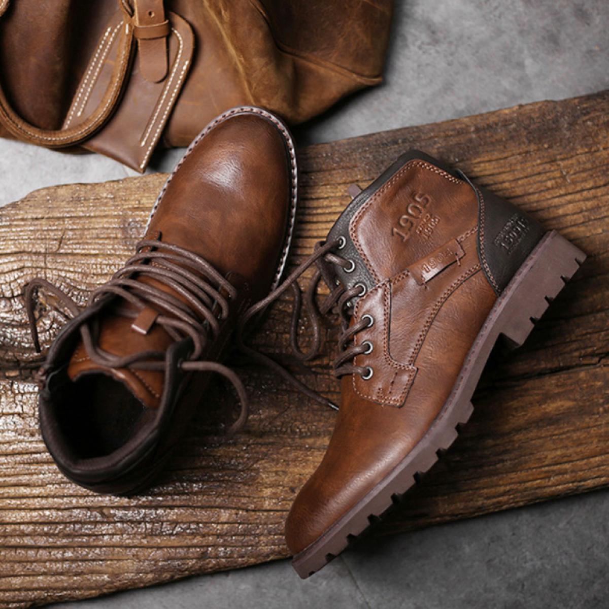 Gaitcraft - Old Town Bottes en cuir véritable – Marron