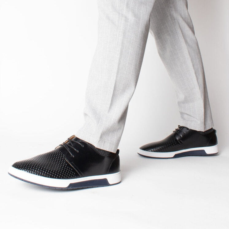 Gaitcraft - Respirer chaussures habillées en cuir véritable – Noir