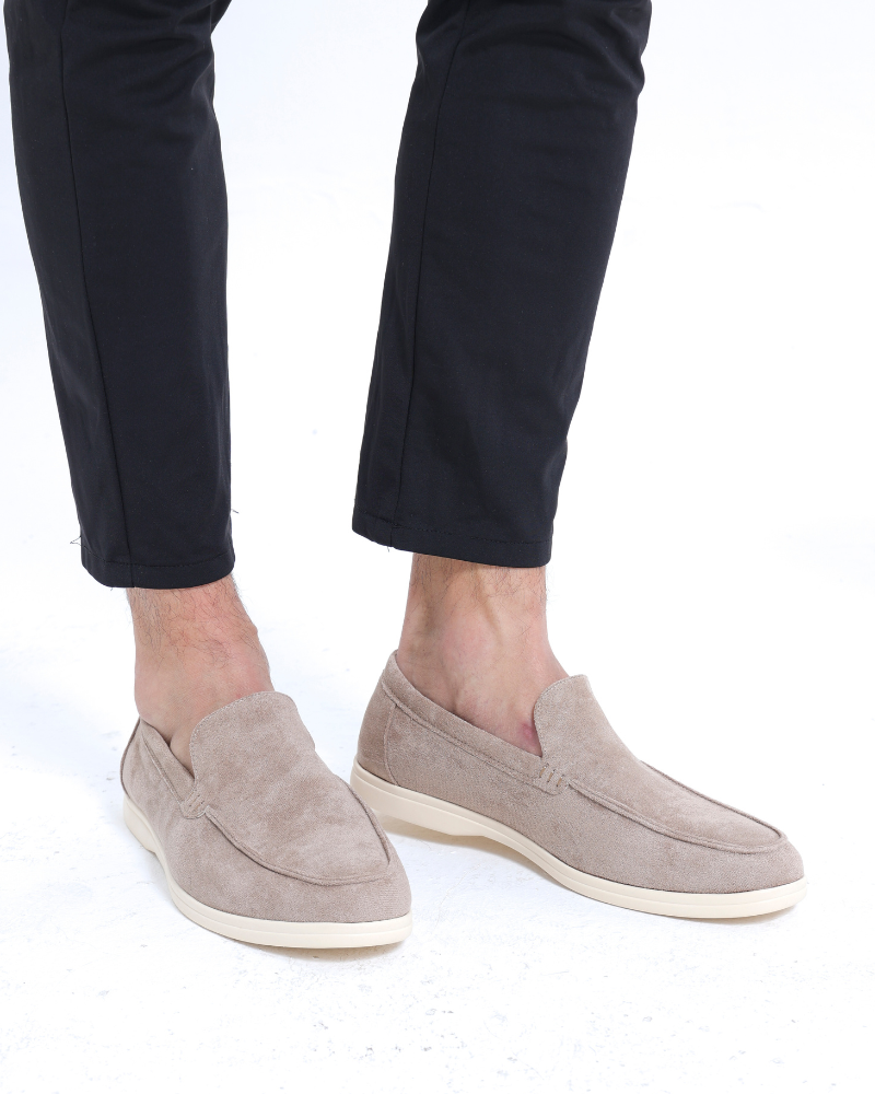 Gaitcraft - Suede Chaussures en daim véritable – Gris clair