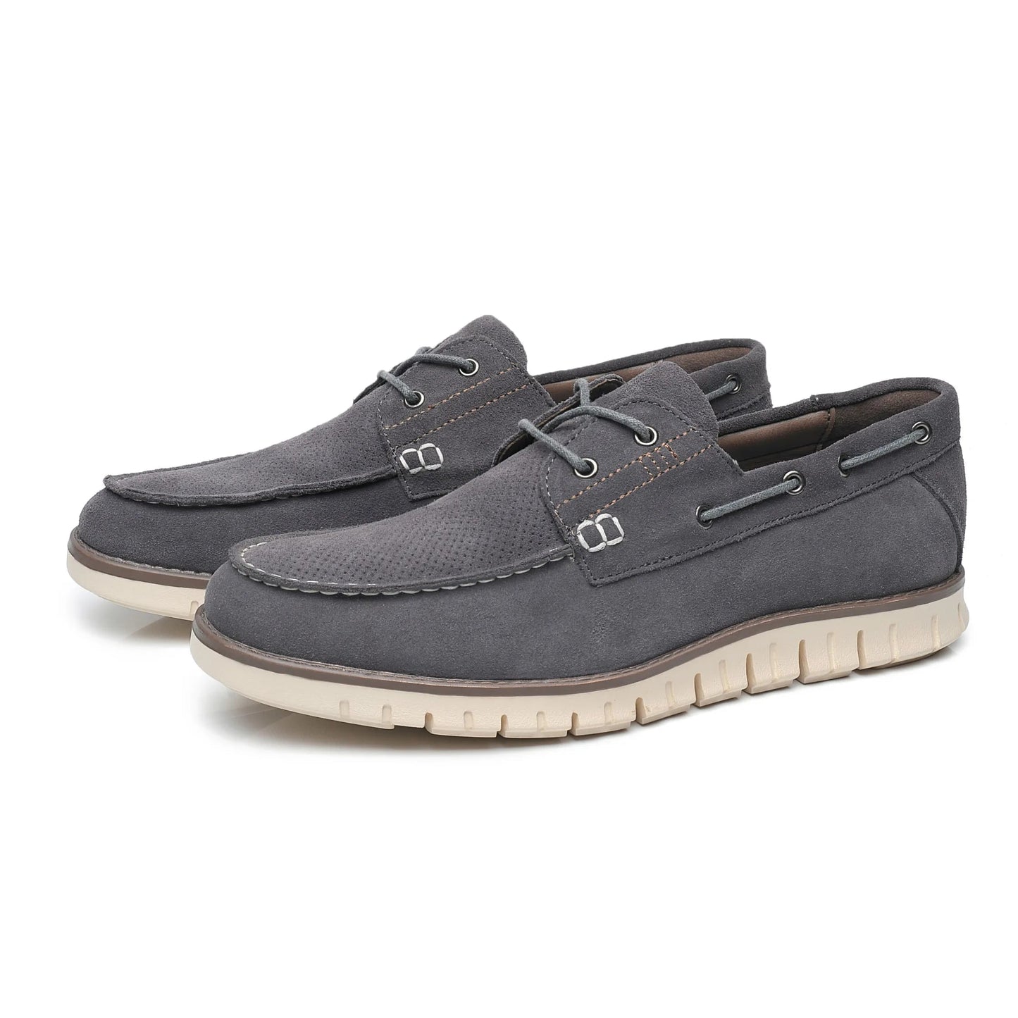 Gaitcraft - Mocassin en cuir véritable – Gris