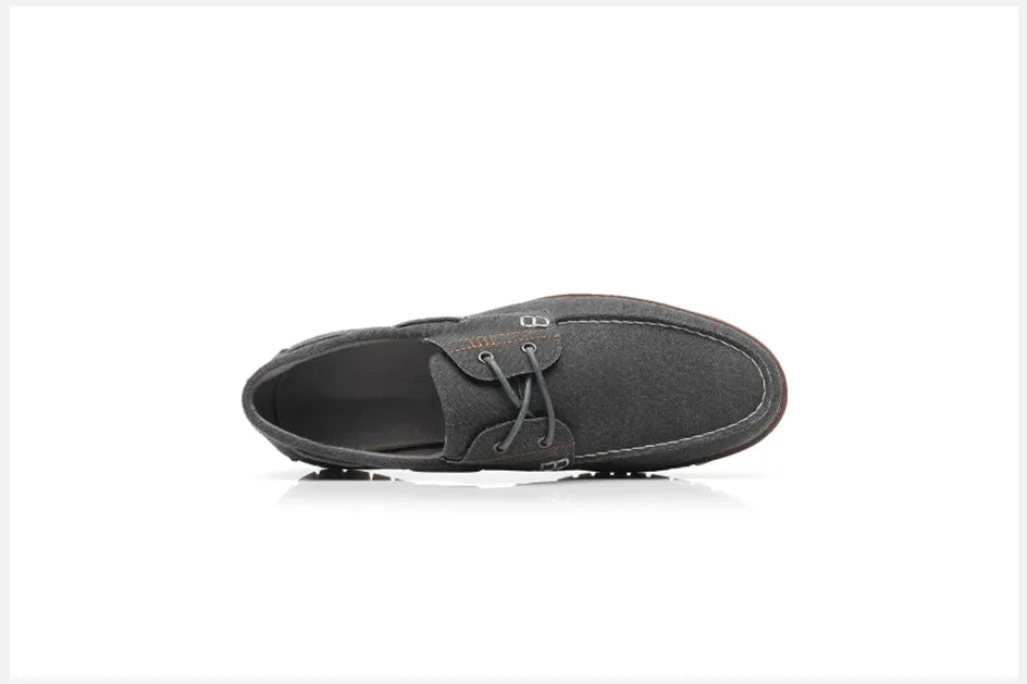 Gaitcraft - Mocassin en Cuir Véritable – Gris foncé