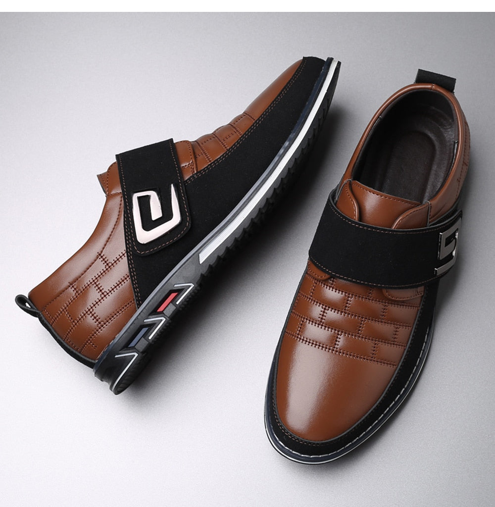Gaitcraft - Oxford Chaussure en cuir à scratch - Marron