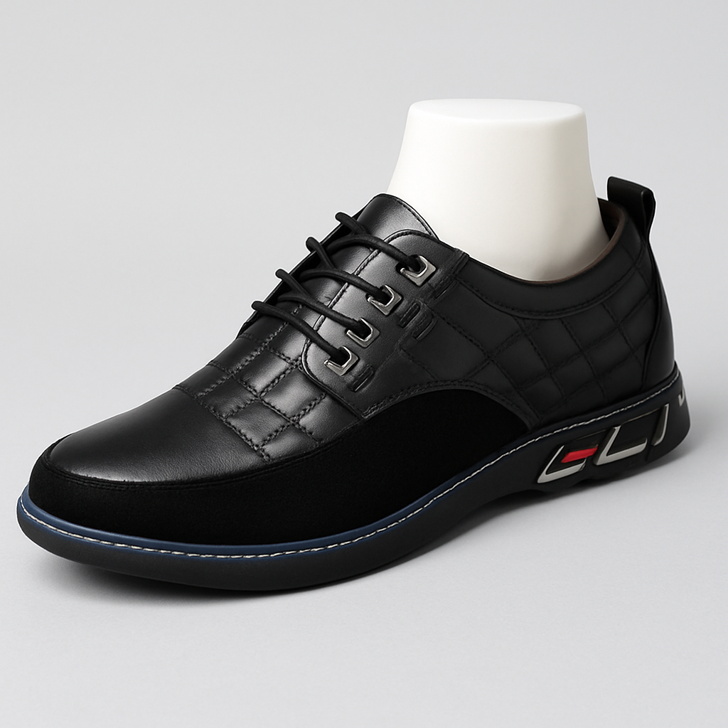 Gaitcraft - Oxford Derby No-Stripe Chaussures en cuir – Noir
