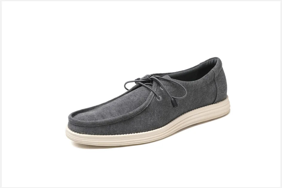 Gaitcraft - Chaussure confortable en daim pour tous les jours – Grise