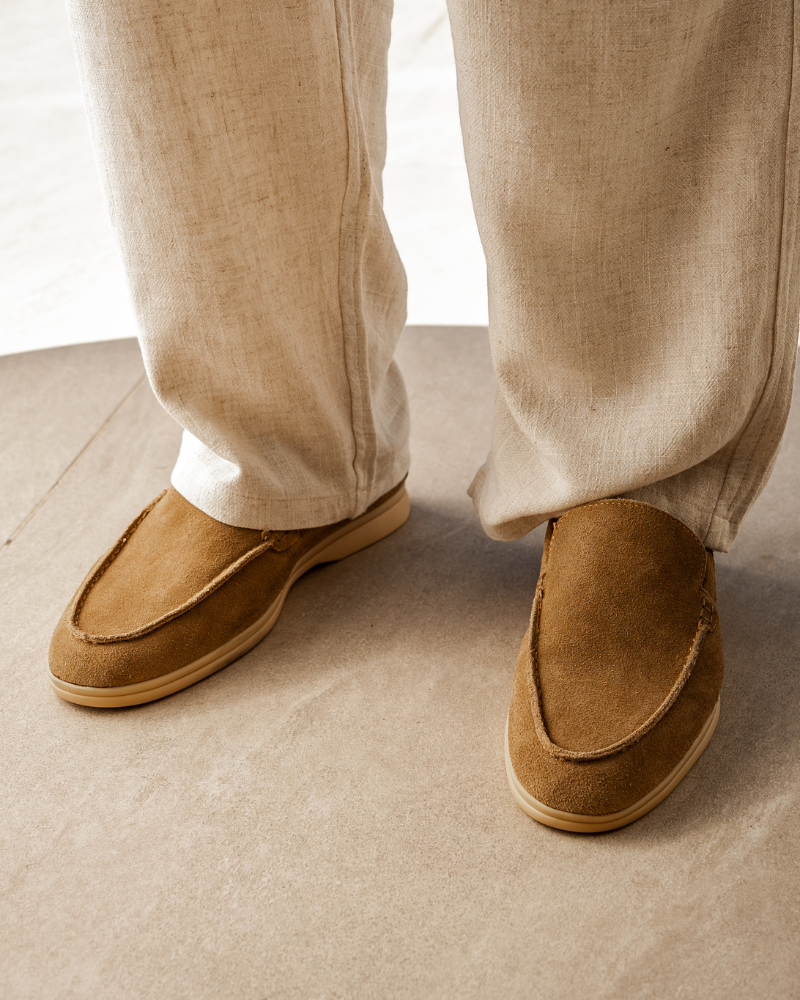 Gaitcraft - Premium Loafers en daim - Marron caramel