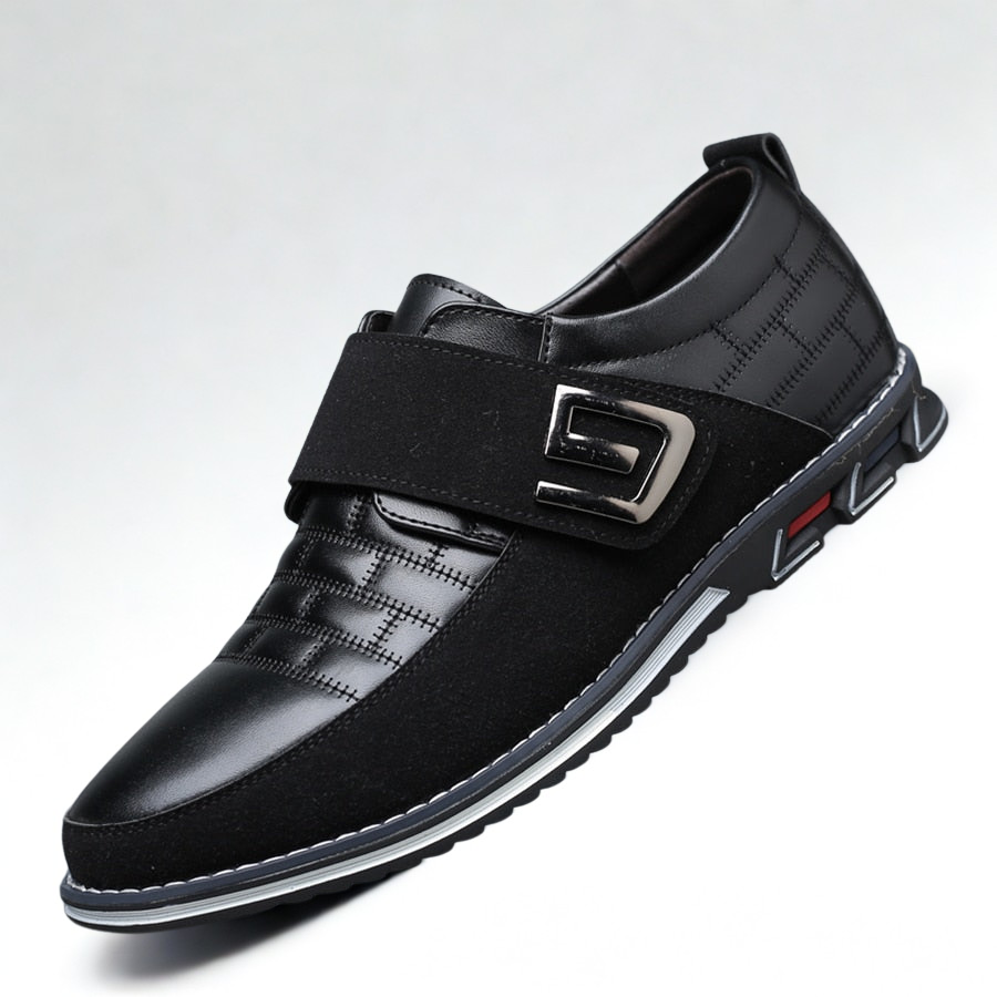 Gaitcraft - Oxford à scratch en cuir - Noir