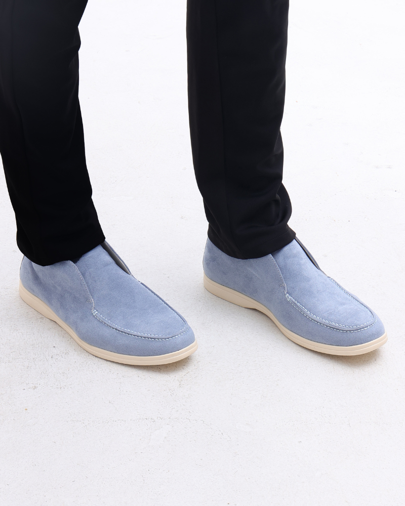 Gaitcraft - Chaussures hautes en daim véritable - Bleu Fumé