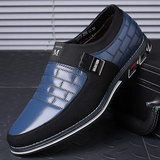 Gaitcraft - Chaussures en cuir Slip-On - Bleu