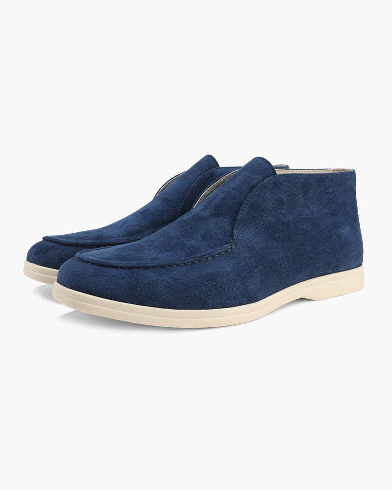 Gaitcraft - Chaussures hautes en daim véritable - Bleu Marine