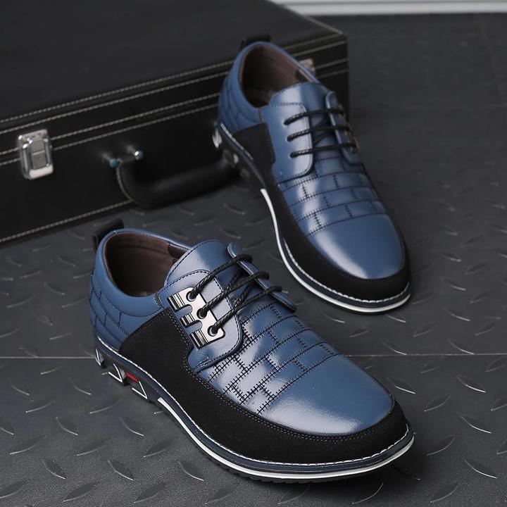 Gaitcraft - Oxford Derby Stripe en cuir – Bleu