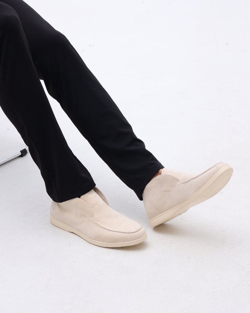 Gaitcraft - Chaussures hautes en daim véritable - Beige