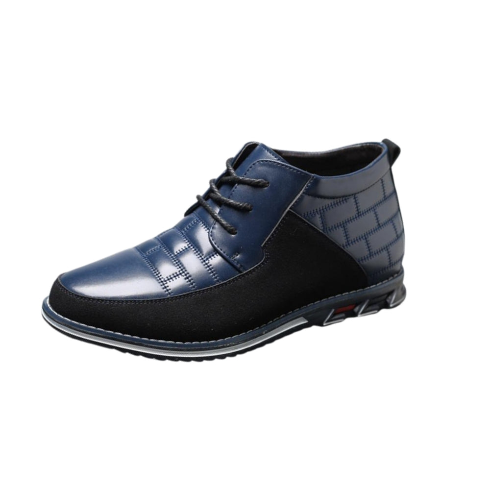 Gaitcraft - Oxford Derby baskets montantes en cuir véritable - Bleu
