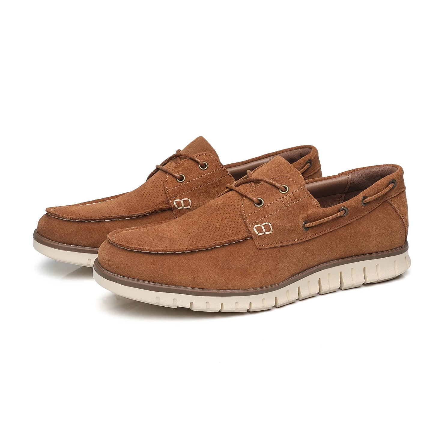 Gaitcraft – Mocassins en cuir véritable – Marron