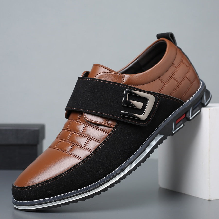Gaitcraft - Oxford Chaussure en cuir à scratch - Marron