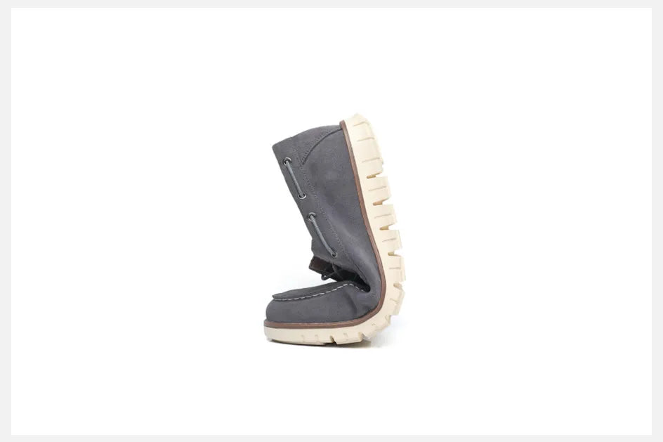Gaitcraft - Mocassin en cuir véritable – Gris