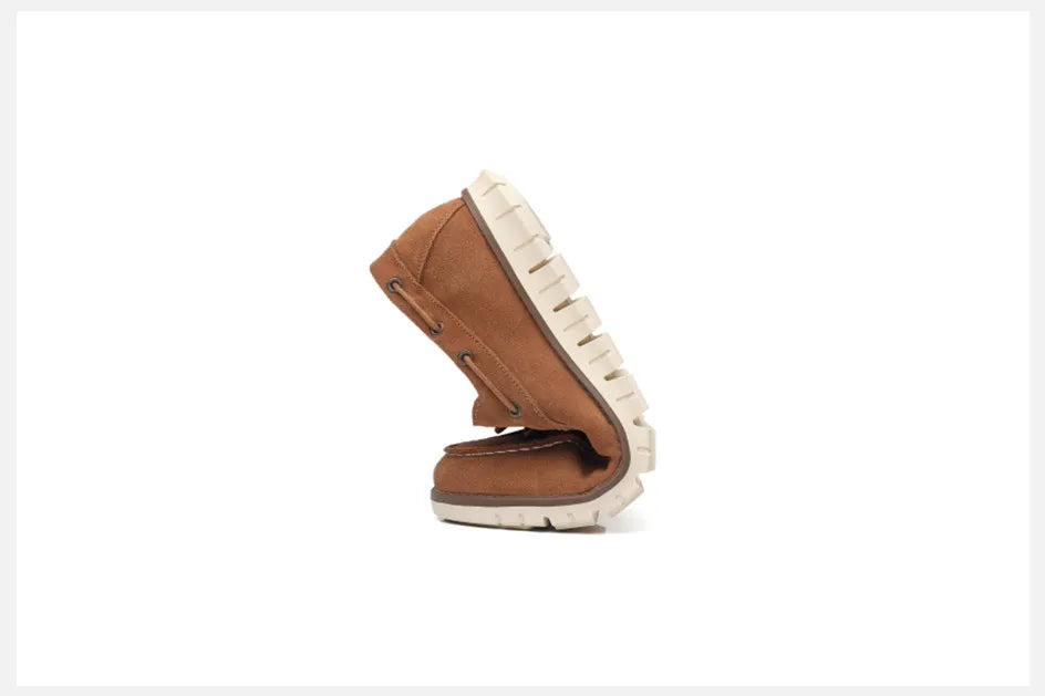 Gaitcraft – Mocassins en cuir véritable – Marron