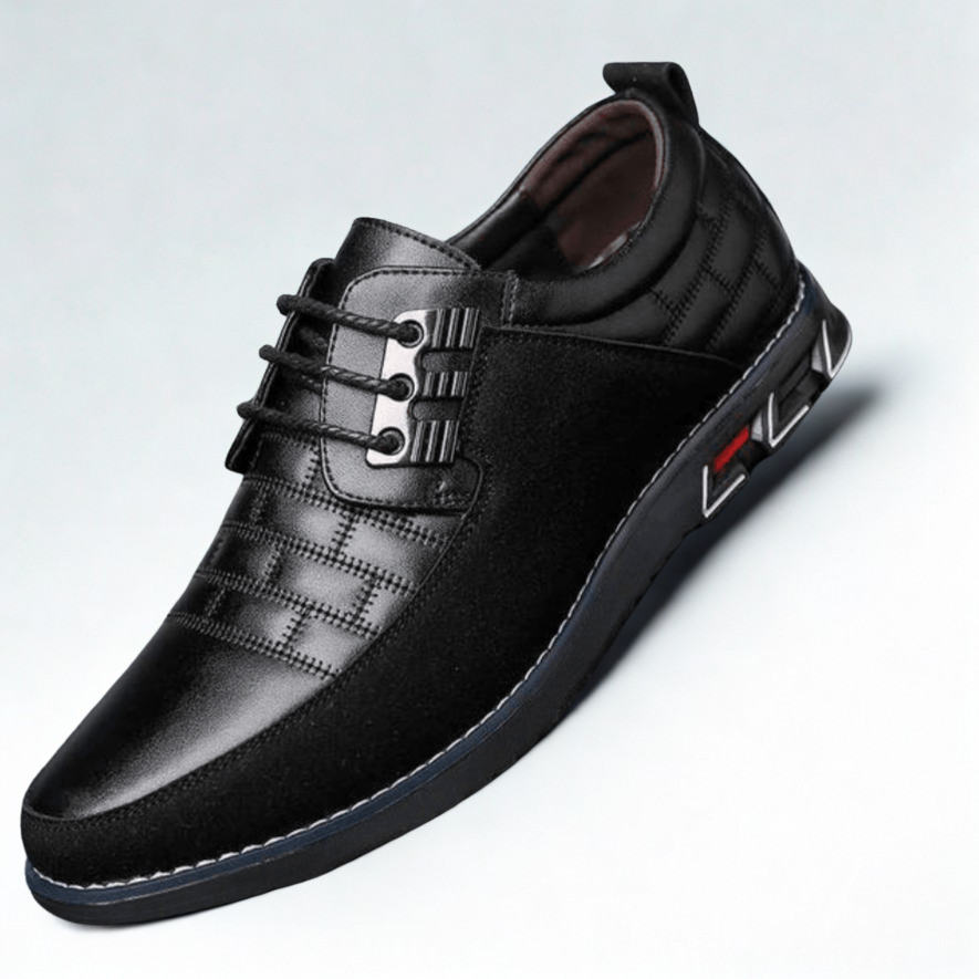 Gaitcraft - Oxford Derby No-Stripe Chaussures en cuir – Noir