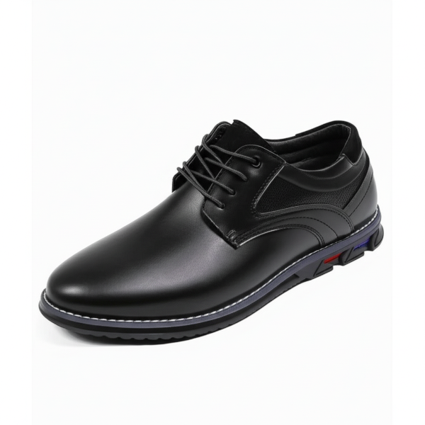 Gaitcraft - Oxford Lisse chaussures habillées pour homme en cuir véritable – Noir