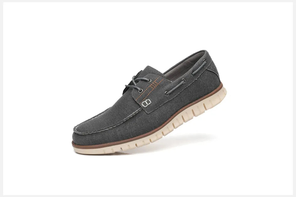 Gaitcraft - Mocassin en Cuir Véritable – Gris foncé