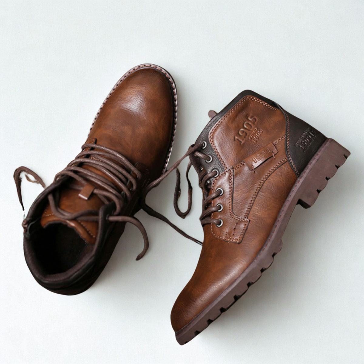 Gaitcraft - Old Town Bottes en cuir véritable – Marron