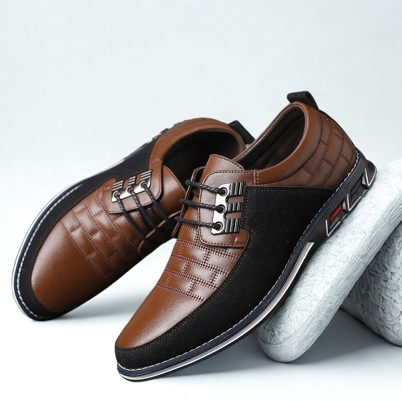 Gaitcraft - Oxford Derby Stripe Chaussures en cuir - Marron