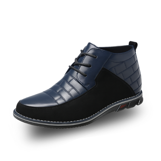 Gaitcraft - Oxford Derby baskets montantes en cuir véritable - Bleu