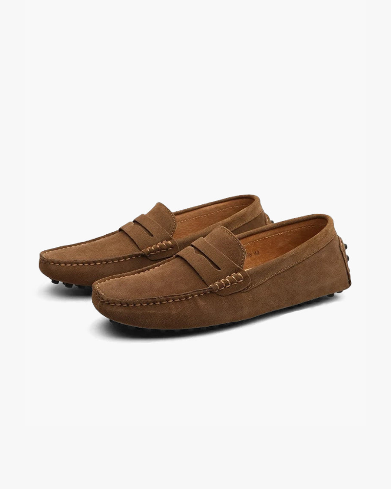 Gaitcraft - Driver Loafers en daim - Marron
