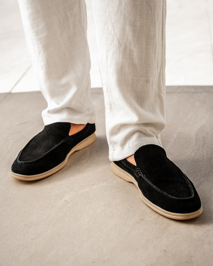 Gaitcraft - Premium Loafer en Daim – Noir