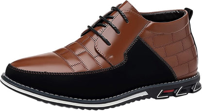 Gaitcraft - Oxford Derby baskets montantes en cuir véritable – Marron