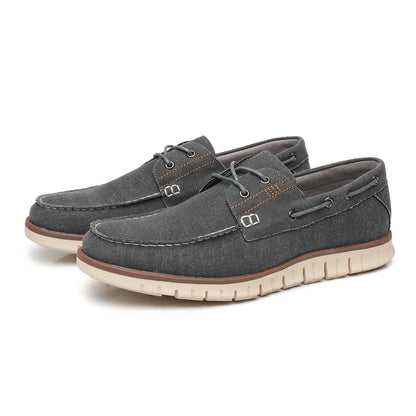 Gaitcraft - Mocassin en Cuir Véritable – Gris foncé