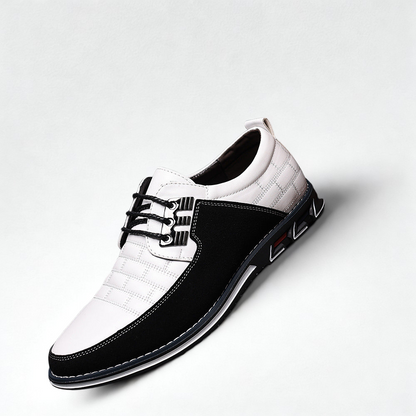 Gaitcraft – Chaussures Oxford Derby en cuir véritable – Blanc