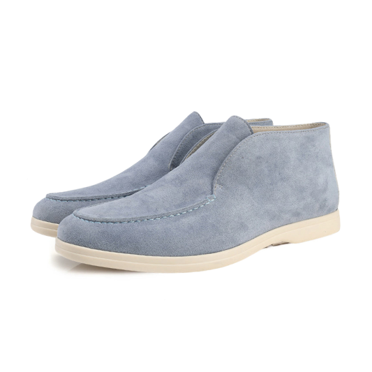 Gaitcraft - Chaussures hautes en daim véritable - Bleu Fumé