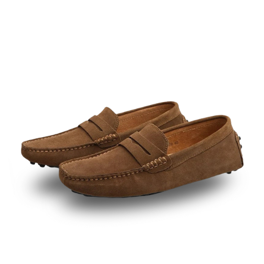 Gaitcraft - Driver Loafers en daim - Marron